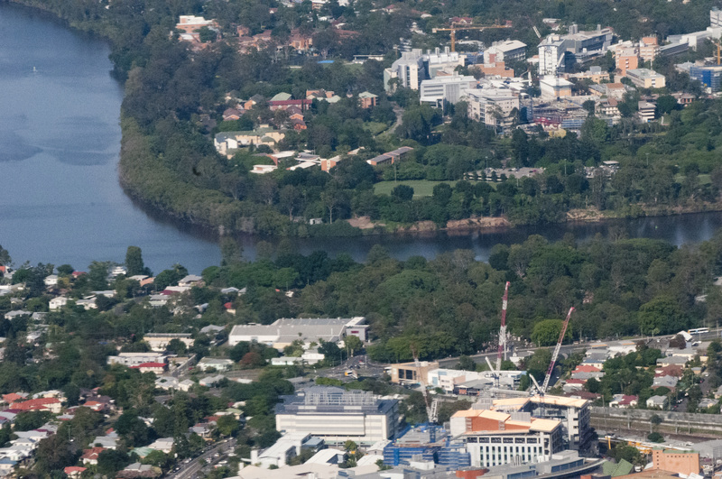 Aerial view of University of Queensland and Dutton Park
