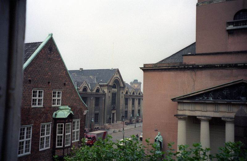 View of University of Copenhagen and Vor Frue Kirke