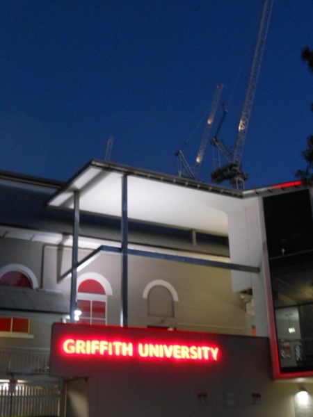 Griffith University at night