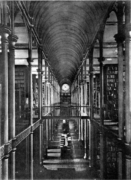 Interior of the old university library around 1920