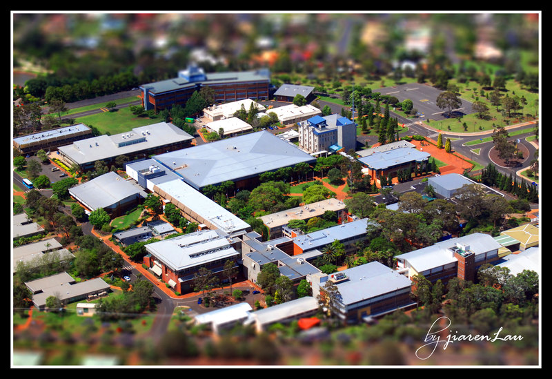 Aerial shot of University of Southern Queensland
