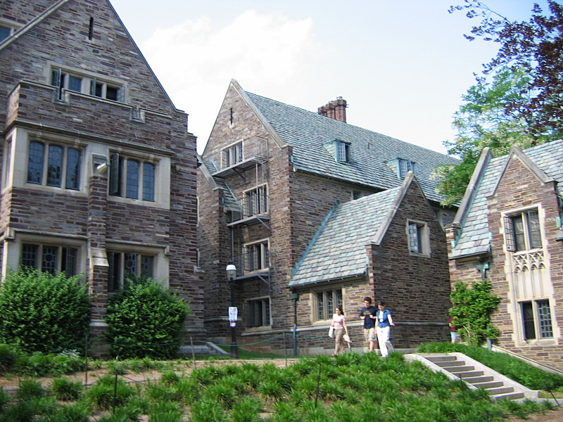 Cuyler, Class of 1903, and Walker Halls are Princeton dormitories with Collegiate Gothic architecture